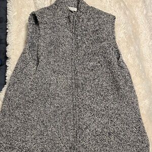 Christopher & Banks Textured Gray Knit Vest